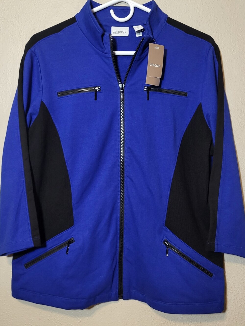 Chico's Zenergy Full Zip Track Jacket sz 2 (fits like 12)NWT